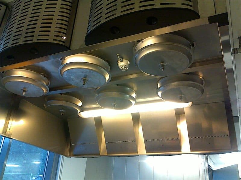 Filtros metálicos de una campana extractora de cocina
