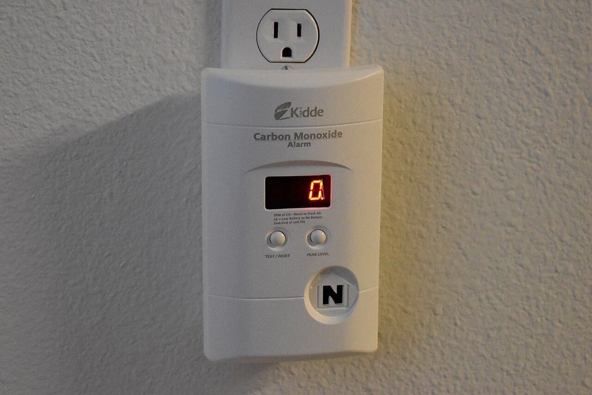 Detector de monóxido de carbono montado en la pared